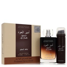 Ameer al oudh by Lattafa -- Gift Set  3.4 oz Eau De Parfum Spray + 1.7 oz Perfumed Spray for Men
