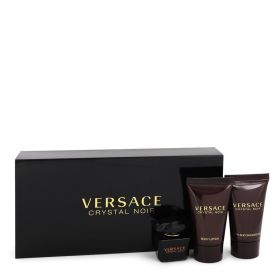 Crystal noir by Versace -- Gift Set  .17 oz Mini EDT + .8 oz Shower Gel + .8 oz Body Lotion for Women