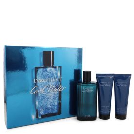 Cool water by Davidoff -- Gift Set  4.2 oz Eau De Toilette Spray + 2.5 oz After Shave Balm + 2.5 oz Shower Gel for Men