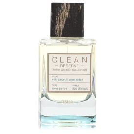 Clean reserve white amber & warm cotton by Clean 3.4 oz Eau De Parfum Spray (Unisex Tester) for Unisex