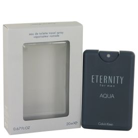 Eternity aqua by Calvin klein .67 oz Mini EDT Spray for Men
