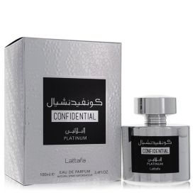 Lattafa confidential platinum by Lattafa 3.4 oz Eau De Parfum Spray (Unisex) for Unisex