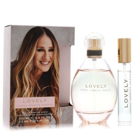 Lovely by Sarah jessica parker 3.4 oz Eau De Parfum Spray + 1/2 oz Travel EDP Spray for Women