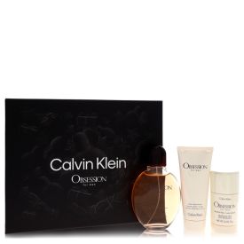 Obsession by Calvin klein -- Gift Set  4 oz Eau De Toilette Spray + 3.4 oz After Shave Balm + 2.6 oz Deodorant Stick for Men