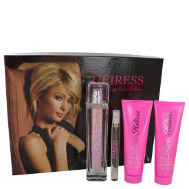 Paris hilton heiress by Paris hilton -- Gift Set  3.4 oz Eau De Parfum Spay + .34 oz Mini EDP Pen Spray + 3 oz Body Lotion + 3 oz Shower Gel for Women
