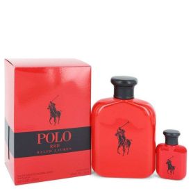 Polo red by Ralph lauren -- Gift Set  4.2 oz Eau De Toilette Spray + 0.5 oz Mini EDT for Men