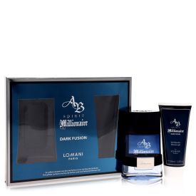 Spirit millionaire dark fusion by Lomani -- Gift Set  3.3 oz Eau De Parfum Spray + 3.3 oz Shower Gel for Men