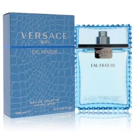 Versace man by Versace 3.4 oz Eau Fraiche Eau De Toilette Spray (Blue) for Men