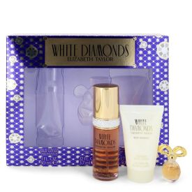 White diamonds by Elizabeth taylor -- Gift Set  1 oz Eau De Toilette Spray + .12 oz Min EDP + 1.7 oz Body Lotion for Women
